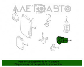 Senzor de parcare pentru bara din spate pentru Lexus RX350 RX450h 13-15 restilizat cu inel.