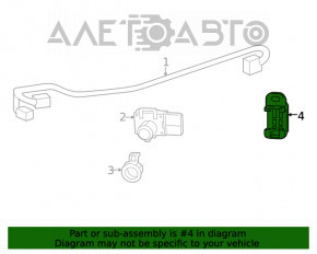 Suportul senzorului de parcare pentru bara din spate a modelului Lexus RX350 RX450h 10-15, nou, original OEM.