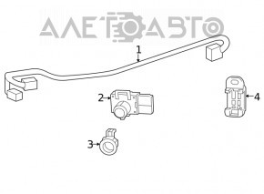 Suportul senzorului de parcare pentru bara din spate a modelului Lexus RX350 RX450h 10-15, nou, original OEM.