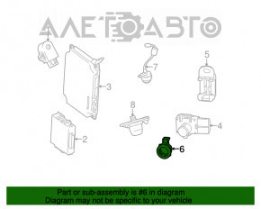 Senzor de parcare frontal pentru bara laterala Lexus RX350 RX450h 13-15 restilizat, cu inel