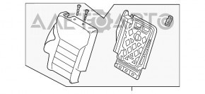 Задний ряд сидений 2 ряд Kia Sorento 16-18 тряпка черн