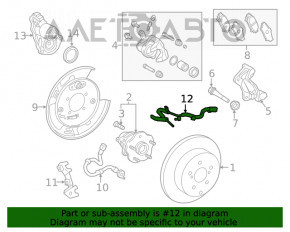 Провод датчика ABS задний правый Lexus RX350 16-22 FWD