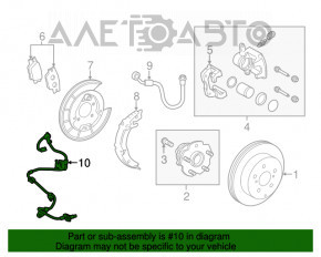 Cablu senzor ABS spate stânga pentru Lexus NX200t NX300 NX300h 15-21 FWD fără adaptiv