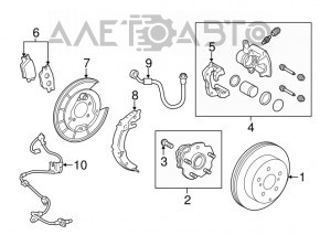 Cablu senzor ABS spate stânga pentru Lexus NX200t NX300 NX300h 15-21 FWD fără adaptiv