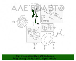 Провод датчика ABS задний левый Lexus RX300 RX330 RX350 RX400h 04-09 FWD тип 2