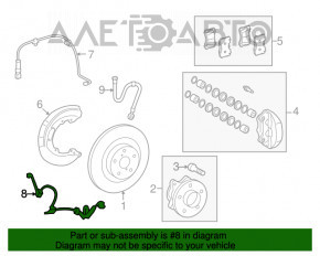 Провод датчика ABS передний правый Lexus LS460 07-12 rwd