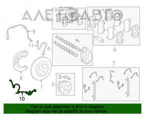 Cablu senzor ABS față stânga pentru Lexus LS460 07-12 rwd