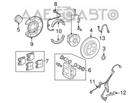 Провод датчика ABS задний левый Lexus LS460 08-09 rwd