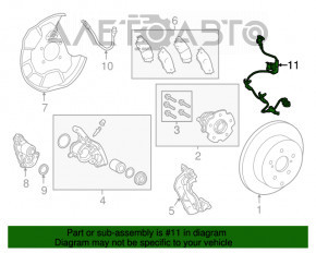 Cablu senzor ABS spate stânga pentru Lexus NX200t NX300 NX300h 15-21 FWD cu adaptiv