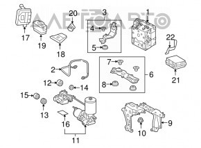 ABS Control Module Toyota Highlander 11-13