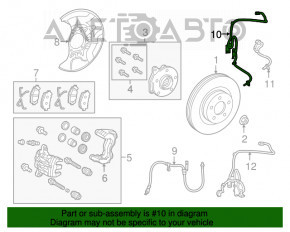 Senzor ABS dreapta față pentru Lexus NX200t NX300 NX300h 15-21 fără adaptiv