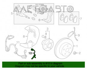 Senzor ABS față stânga pentru Lexus RX350 RX450h 10-15