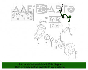 Датчик ABS задний левый Lexus RX300 RX330 RX350 RX400h 04-09 AWD