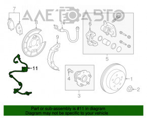 Датчик ABS задний правый Lexus NX200t NX300 NX300h 15-21 AWD без адаптива