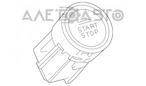 Butonul Start-Stop pentru Toyota Highlander 20-22