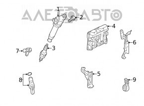 Modulul ECU al motorului Toyota Highlander 20-21 3.5 FWD