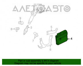 Modulul ECU al motorului Toyota Sienna 12 3.5 FWD cu cipuri defecte.