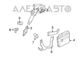 Modulul ECU al motorului Toyota Sienna 12 3.5 FWD cu cipuri defecte.