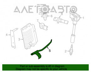 Suportul blocului ECU pentru Lexus NX200t NX300 15-21 2.0T FWD, inferior.