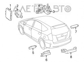 RECEIVER, DOOR CONTROL Toyota Prius V 12-17