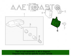 ANSAMBLUL DE RECEPTORI, MONITOR DE PRESIUNE A ANVELOPELOR Toyota Prius V 12-17