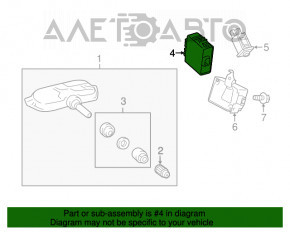 COMPUTER, MONITOR DE PRESIUNE A ANVELOPELOR Toyota Prius V 12-17