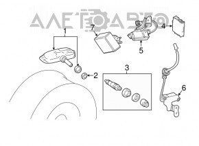 Tire Pressure Monitor Lexus NX200t NX300 NX300h 15-21 перед