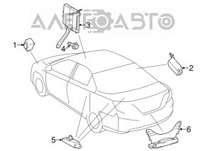 Receptorul sistemului de monitorizare a presiunii în anvelope Toyota Camry v50 12-14 SUA