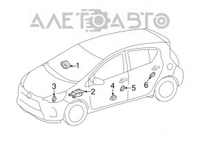 Senzor airbag ușă dreapta Lexus NX200t NX300 NX300h 15-21