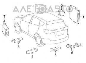 Modulul cheie fără cheie pentru antena Lexus CT200h 11-17