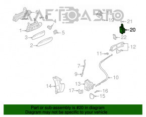 Петля двери нижняя передняя правая Audi Q7 4L 10-15