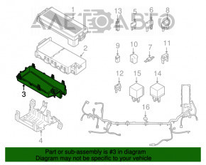 Corpul blocului de siguranțe sub capotă pentru Ford Flex 09-12