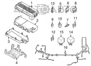 Corpul blocului de siguranțe sub capotă pentru Ford Flex 09-12