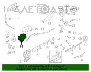 Blocarea ușii din fața dreapta a Audi Q5 8R 09-17 cu cabluri