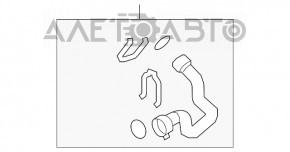 Furtunul de răcire superior Audi A4 B8 08-16 2.0T cu 2 conexiuni rapide.