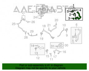 Furtunul de răcire superior Audi A4 B8 08-16 2.0T cu 2 conexiuni rapide.