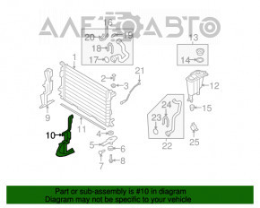 Deflectorul radiatorului stânga Audi A4 B8 08-12 2.0T