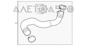 Furtunul intercoolerului dreapta jos pentru Audi A4 B8 08-16 2.0T