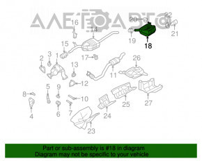 Silentioză spate rezonator cu butoi pentru Audi A4 B8 08-12 facelift 2.0T.