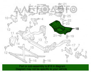 Suport cutie de viteze automată Audi A4 B8 08-16 2.0T FWD aluminiu