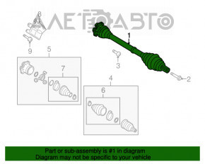 Ax cu semicurba față stânga Audi A4 B8 08-16 2.0T