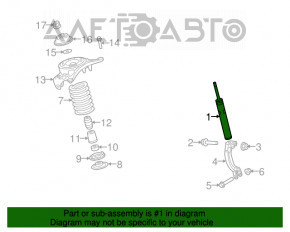 Amortizorul frontal stânga Audi A4 B8 08-12 pre-restilizare