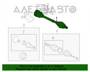 Ax cu roți spate stânga pentru Audi A4 B8 13-16 restilizat 2.0T