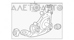 Цапфа со ступицей задняя левая Audi A4 B8 08-16 FWD