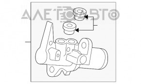 Cilindrul principal de frână cu rezervor Audi A4 B8 08-12 pre-restilizare