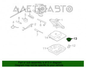 Suport roată de rezervă Audi A4 B8 08-16 sedan