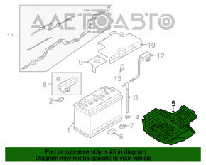 Palet pentru baterie Audi A4 B8 08-16