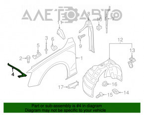 Suport aripi stânga Audi A4 B8 13-16 restilizat, nou, original OEM