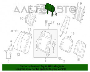 Подголовник передний левый Audi A4 B8 08-16 кожа серый