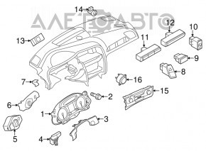 Tabloul de bord Audi A4 B8 13-14 cu control de croazieră, 86k